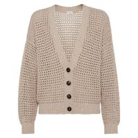 Brunello Cucinelli Light Camel Open Knit Sweater