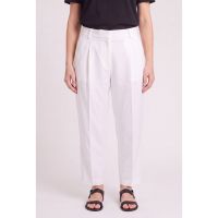 Brunello Cucinelli WomenS Linen Blend Casual White Pants Nwt