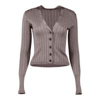 Brunello Cucinelli Taupe Silk Blend Sweater