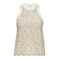 Brunello Cucinelli Warm White Sequined Shirt