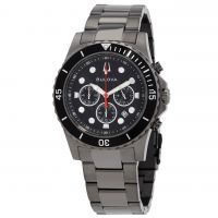 Bulova Classic Chronograph Quartz Black Dial Mens Watch