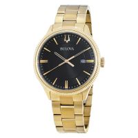 Bulova Classic Quartz Black Dial Mens Watch