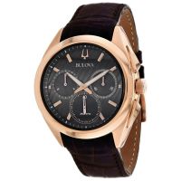 Bulova Curv Chronograph Quartz Black Dial Mens Watch