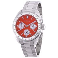 Bulova Lunar Pilot Chronograph Quartz Red Dial Mens Watch