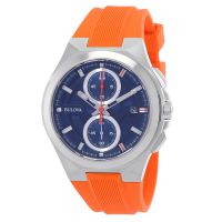 Bulova Maquina Quartz Blue Dial Mens Watch