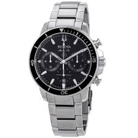 Bulova Marine Star Chronograph Black Dial Mens Watch