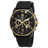 Bulova Marine Star Chronograph Black Dial Mens Watch