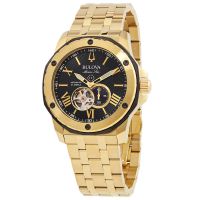 Bulova Marine Star Automatic Black Dial Mens Watch