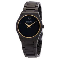 Bulova Millennia Quartz Black Dial Mens Watch