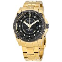 Bulova Precisionist Quartz Diamond Black Dial Mens Watch