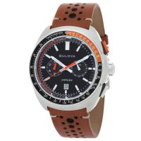 Bulova Racer Chronograph Quartz Black Dial Mens Watch