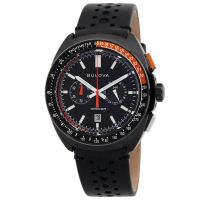 Bulova Racer Chronograph Quartz Black Dial Mens Watch