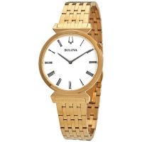 Bulova Regatta Quartz White Dial Gold-tone Mens Watch