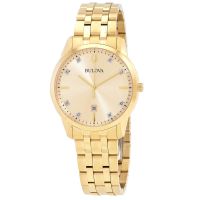 Bulova Sutton Quartz Diamond Champagne Dial Mens Watch