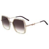 Carolina Herrera Brown Pink Gradient Square Ladies Sunglasses