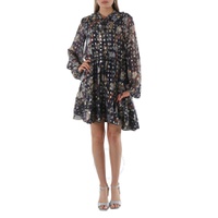 Chloe Blue Floral Silk Georgette Dress
