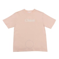Chloe Girls Logo Embroidered Crewneck T-Shirt