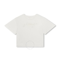Chloe Girls Logo-Embroidered Cotton T-Shirt