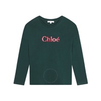 Chloe Girls Logo-Embroidered Long-Sleeved Cotton T-Shirt