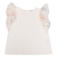 Chloe Girls Ruffle Sleeve Cotton Shirt