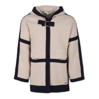 Chloe Girls Signature Logo Ribbed Knit Hooded Jacket