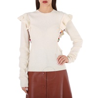 Chloe Ladies Multicolor Ruffled Crochet Sweater