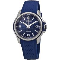 Citizen AR Blue Dial Blue Polyurethane Eco-Drive Mens Watch