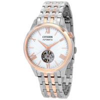Citizen Automatic White Dial Two-Tone Mens Watch