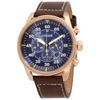 Citizen Avion Chronograph Eco-Drive Blue Dial Mens Watch
