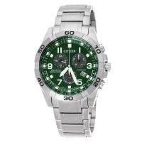 Citizen Brycen Chronograph Eco-Drive Green Dial Mens Watch