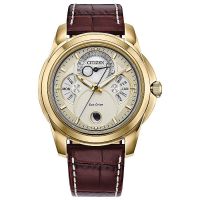 Citizen Calendrier Moon Phase Gold Dial Mens Watch