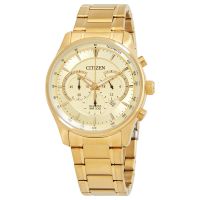 Citizen Chronograph Quartz Champagne Dial Mens Watch