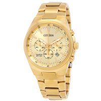 Citizen Chronograph Quartz Gold Dial Mens Watch
