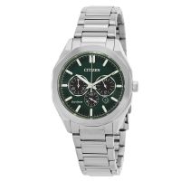 Citizen Eco-Drive Chronograph Green Dial Mens Watch