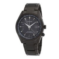 Citizen Perpetual World Time GMT Eco-Drive Black Dial Mens Watch