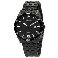 Citizen Quartz Black Dial Black-plated Mens Watch