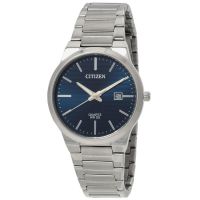 Citizen Quartz Blue Dial Stainless Steel Mens Watch