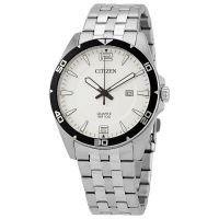 Citizen Quartz White Dial Stainless Steel Mens Watch