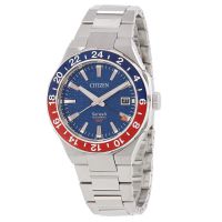 Citizen Series8 GMT Automatic Blue Dial Pepsi Bezel Mens Watch