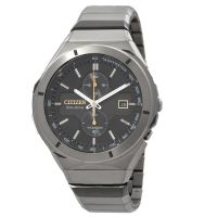 Citizen Super Titanium Armor Chronograph Black Dial Mens Watch