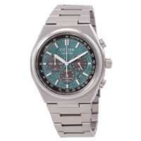 Citizen Zenshin Chronograph Green Dial Mens Watch