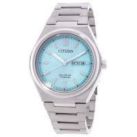 Citizen Zenshin Eco-Drive Turquoise Dial Mens Watch