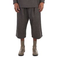 Emporio Armani Checkered Wide-Leg Cropped Trousers