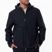 Emporio Armani Essentials Full-Zip Nylon Jacket with Stowaway Hood
