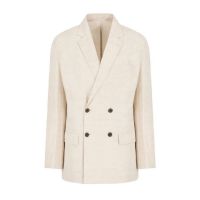 Emporio Armani Long Sleeve Linen Blend Blazer