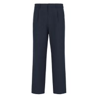 Emporio Armani Seersucker Pleated-Waist Chinos Pants