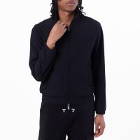 Emporio Armani Stretch Nylon Cannete-Effect Louson Jacket