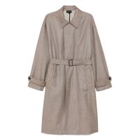 Emporio Armani Virgin-Wool Belted Trench Coat