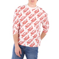 Etudes Mens Spirit Long Sleeved Nevermind Allover Logo T-Shirt