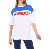 Filles A Papa Jersey T-Shirt White/Blue With Tomboy